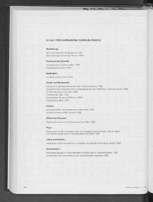Im Juni 1984 veröffentlichte Statistische Berichte