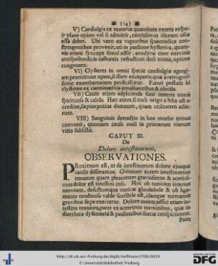 Caput III. De dolore intestinorum.