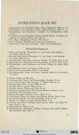 Antiquitäten aller Art (Nr. 1-7)