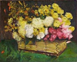 Blumen im Spankorb