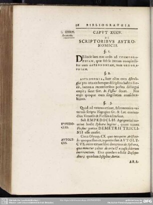 Caput XXXIV. De Scriptoribus Astronomicis