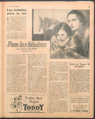 Para las madres : Las bebidas para la tos