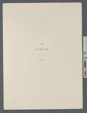 VI. Gewebe.