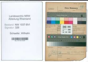 Entnazifizierung Wilhelm Schaefer , geb. 20.01.1902 (Staedt.Angestellter)
