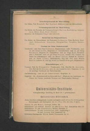 Universitäts-Institute.
