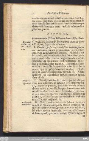 Caput XX. Symptomatum Colicae Pictonum brevis dilucidatio.