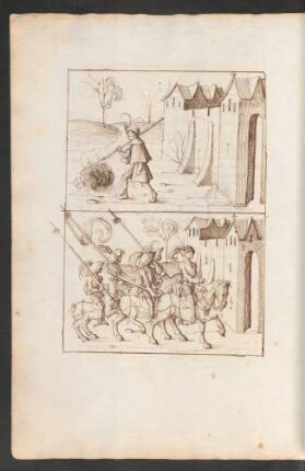 Ein Bote wird an Lewe entsendet - Lewe kommt am Kloster an
