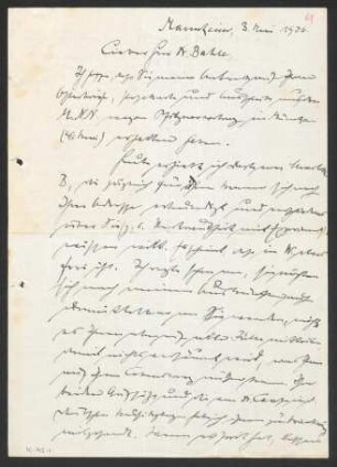 [Brief von Otto Selz an Julius Bahle vom 03. Mai 1936]