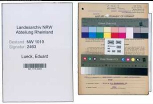 Entnazifizierung Eduard Lueck , geb. 09.04.1894 (Prokurist)