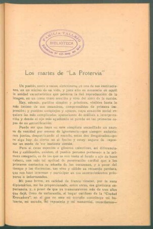 Los martes de "La Protervia"