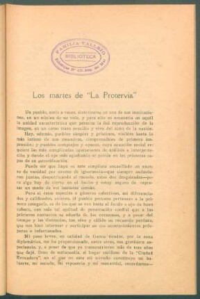 Los martes de "La Protervia"