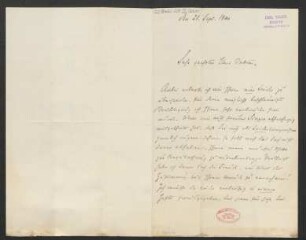 Brief an B. Schott's Söhne : 21.09.1900