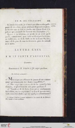 (Lettre CXCI -CXCIV)