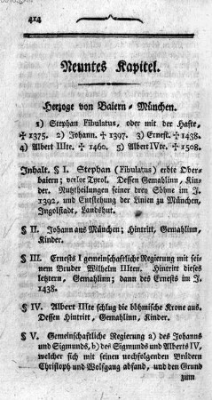 Neuntes Kapitel. Herzoge von Baiern-Muenchen