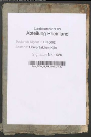 Zusammenstellung von Materialien bezüglich Neuorganisation des Medizinal- und Sanitätswesens in der Provinz