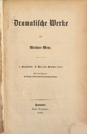 Dramatische Werke