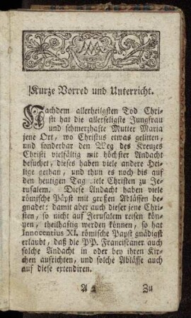 Kurze Vorred und Unterricht.