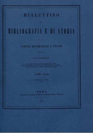 Tomo XVIII. Febbraio 1885.