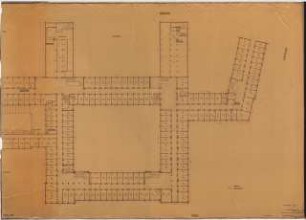 Reichsluftfahrtministerium, Berlin: Teilgrundriss V1-3/L1-3/Q1-2 1:100 (5. OG)