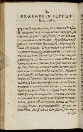 Erasmus In Supput. Err. Bedae