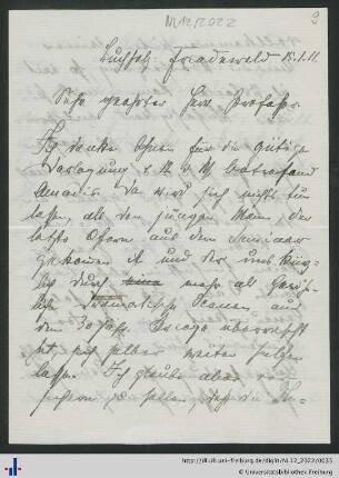 Brief, 15.01.1911