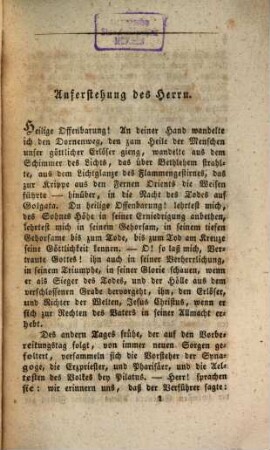 Feyerstunden des Christen durch gottselige Betrachtungen über das Evangelium Jesu Christi des Gottmenschen : ein Erbauungsbuch für fromme katholische Familien, 3,1