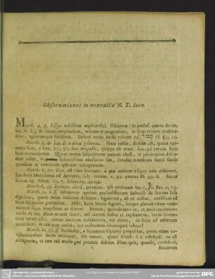 Observationes in nonnulla Novi Testamenti loca