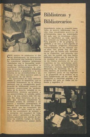 Bibliotecas y bibliotecarios