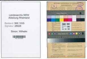 Entnazifizierung Wilhelm Simon , geb. 22.01.1898 (Steiger)