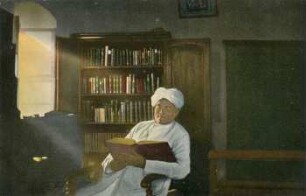 Pastor Dewasagajam in seinem Studierzimmer in Madras, Ostindien [Serie Indien III]
