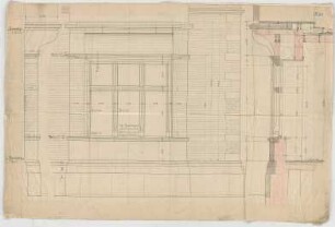 Thiersch, August ; München; Wohnhaus Linde - Schichtenplan, Schnitt