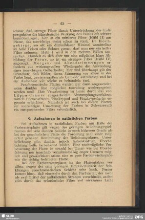 9. Aufnahmen in natürlichen Farben