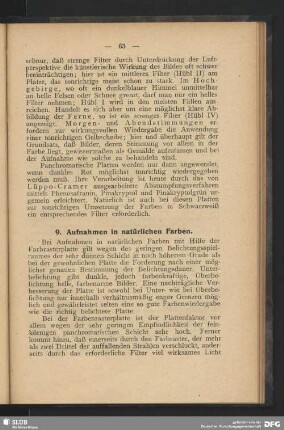 9. Aufnahmen in natürlichen Farben