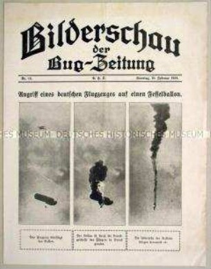 Illustrierte Beilage der "Bug-Zeitung" mit Abbildungen zum Kriegsgeschehen