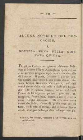 Alcune Novelle Del Boccaccio