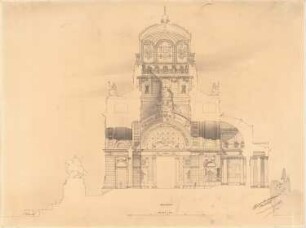 Gedächtnishalle für Kaiser Wilhelm I., Berlin: Querschnitt 1:100