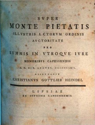 Svper Monte Pietatis