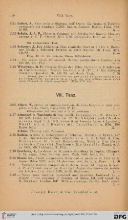 VIII. Tanz (Nr. 2216-2165)