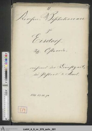 Eisdorf: Visitationsakten