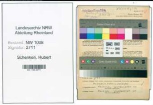 Entnazifizierung Hubert Schenken , geb. 03.06.1900 (Arbeiter)