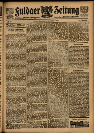 Dritte Ausgabe vom Samstag, den 11. Februar 1905.