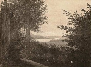 Landschaft mit Fluss : Landschaft mit Fluss. Gemälde (vor 1864; K. C. Sparmann)