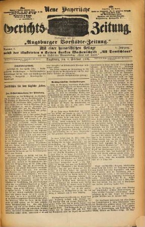 Neue bayerische Gerichts-Zeitung. 1896 = Jg. 8