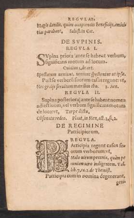 De Regimine Participiorum.
