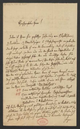 Brief an B. Schott's Söhne : 13.12.1850