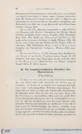 II: Die kunsttheoretischen Schriften des Manierismus
