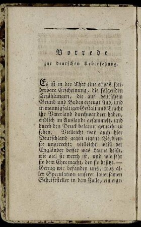 Vorrede zur deutschen Uebersetzung