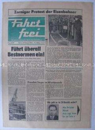 Wochenzeitung für Eisenbahner "Fahrt frei"