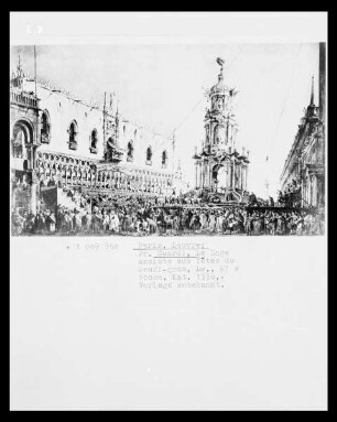 Venezianische Feste — Der Doge nimmt am Karneval auf der Piazetta teil