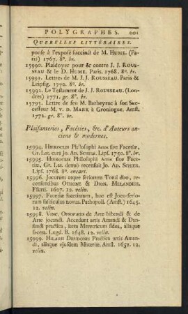 Plaisanteries, Facéties, Pensées, Réflexions.